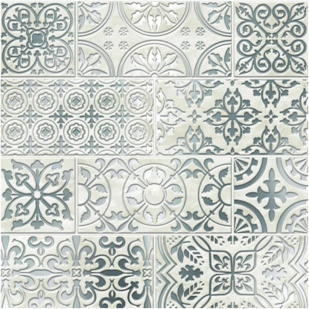 Main Street – 24-Pack of 8 x8 Peel and Stick Backsplash Wallpaper Tiles – Removable Self Adhesive Wall Tile for Kitchen, Renter-Friendly for Your Home and DIY Projects (Patina Copper)