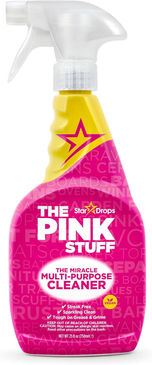 The Pink Stuff Miracle Multi-Purpose Cleaner Spray, 30 fl oz | Now 20% More, All-Purpose Cleaning Solution, For Kitchens, Bathrooms, Floors & More, Cuts Through Grease & Grime, Powerful