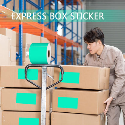 PARLAIM 3 X 5 Inch Rectangle Adhesive Color Coding Stickers,Square Inventory Stickers -250 Per Dispenser Box (Fluorescent Green)
