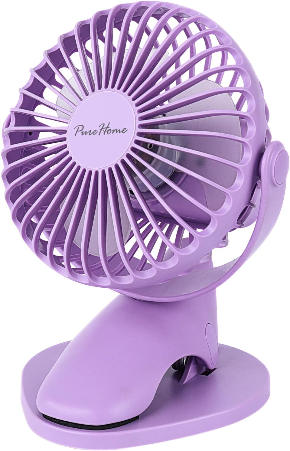 Portable Clip Fan Battery Operated,3 Speeds USB Rechargeable Mini Table Fan with Strong Airflow,360°Rotation Ultra Quiet Personal Desk Fan for Home Office Bedroom Dorm Stroller Camping(White)