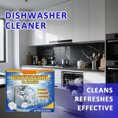 Deep Clean Dishwasher Cleaner Tablets - 24 Count | Removes Limescale, Odors & Residue | Fresh Scent | Safe for All Dishwashers (Brand Name Optional)