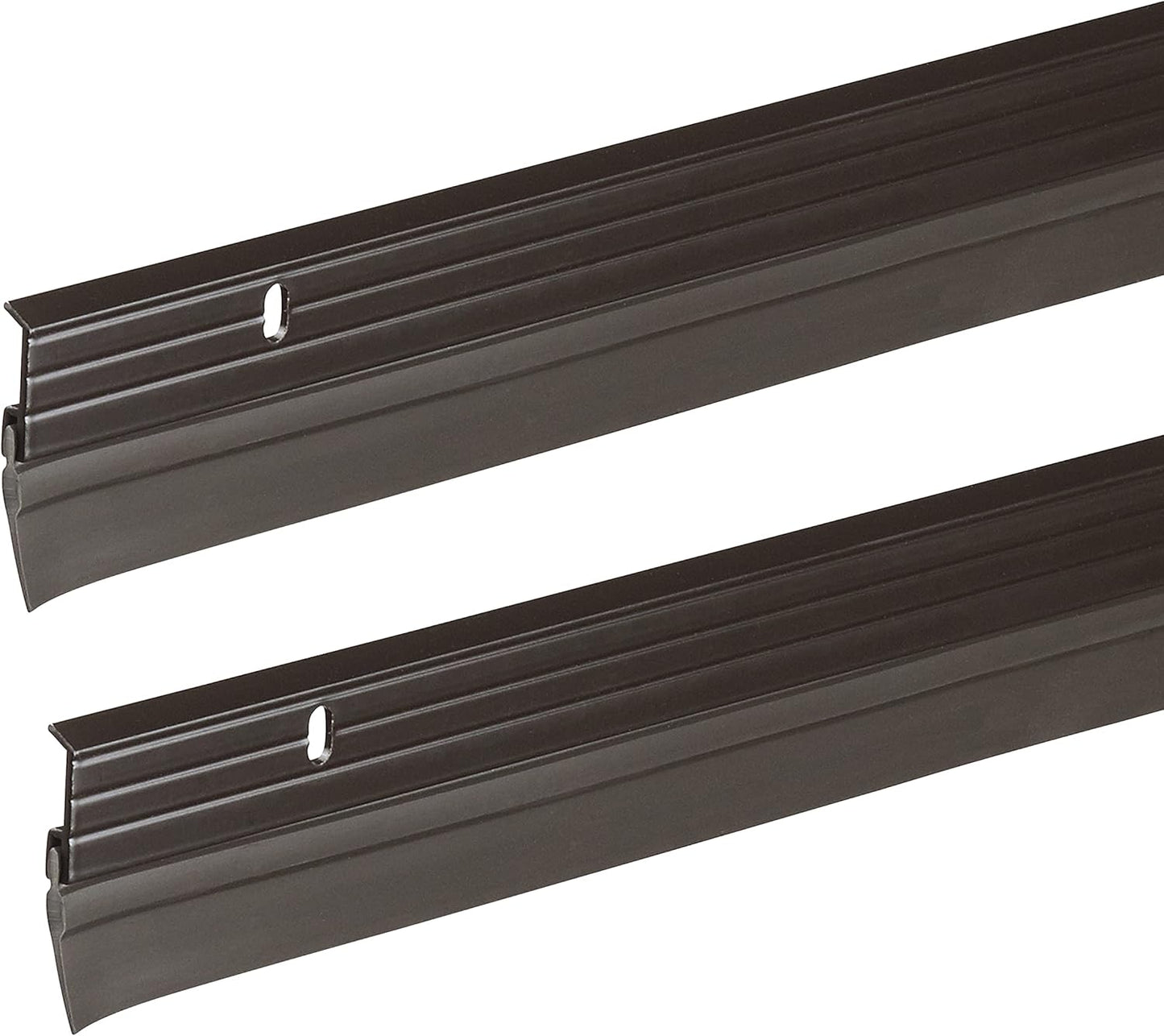 Frost King B59/36H Premium Aluminum and Vinyl Door Sweep 1-5/8-inch by 36-inches, Brown - 2-Pack