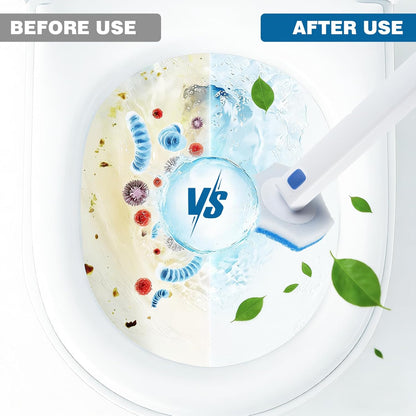Disposable Toilet Brush with 48 Refills,Cleaning wand,No-Touch Hygienic Cleaning System