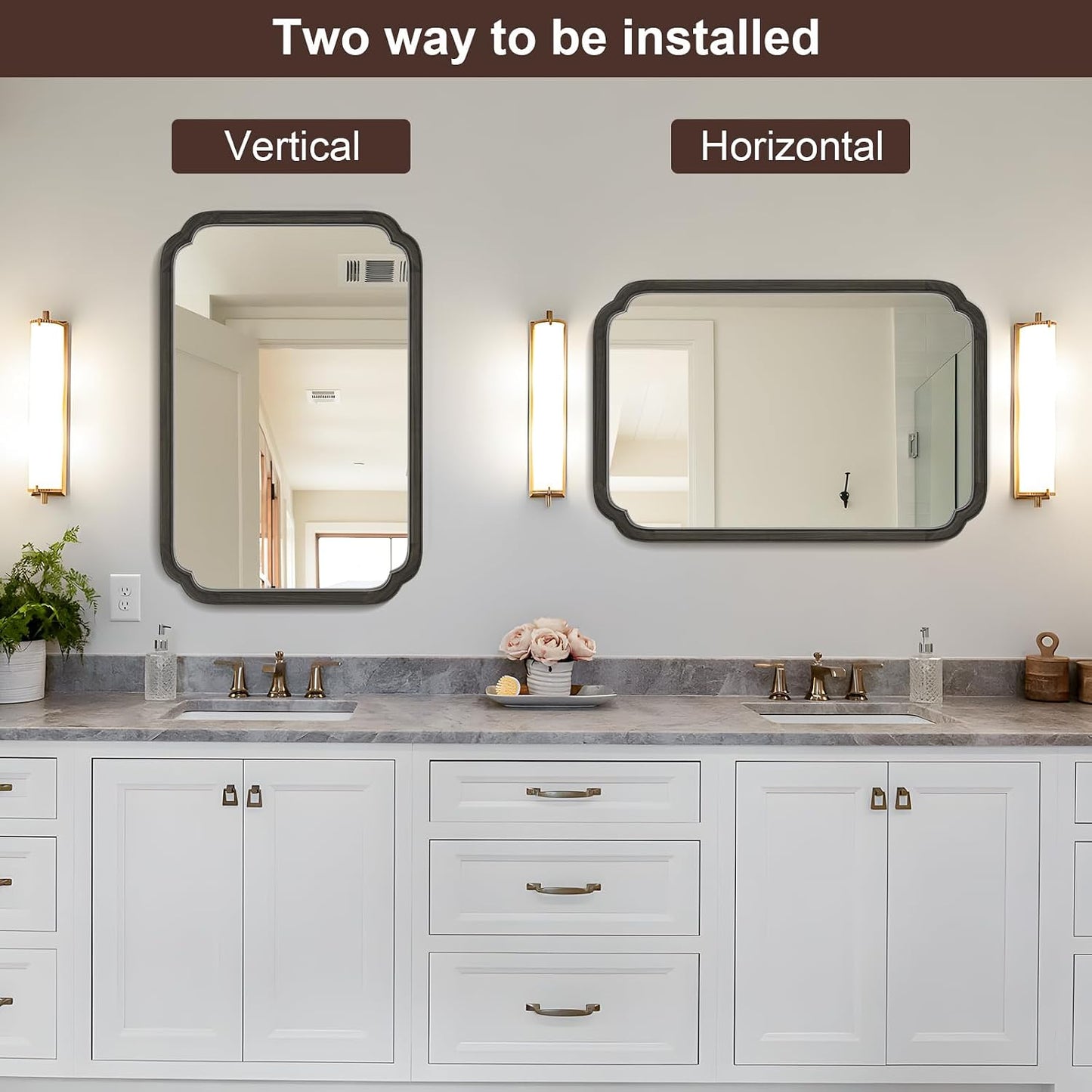 WallBeyond Full Length Mirror Wall Mounted 65"x22", Rustic Wooden Frame Floor Mirror, Large Full Body Mirror for Bedroom, Leaning or Hanging Against Wall, Natural
