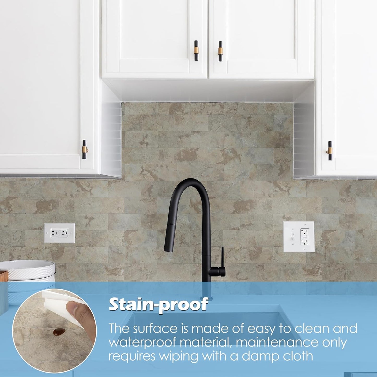 2026 New Upgrade Peel and Stick Backsplash Tile, Peel and Stick 11.34" X 11.57" Wall Tile for Kitchen, Bathroom, Fireplace, Laundry (Beige Ecru, 10 Packs)