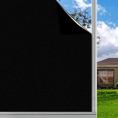 Finnez Frosted Privacy Window Film - Static Cling No Adhesive, Reusable & Easy to Remove, Decorative Glass Film for Home Bathroom Office Door, Crystal Clear 17.5 x 78.7 inches