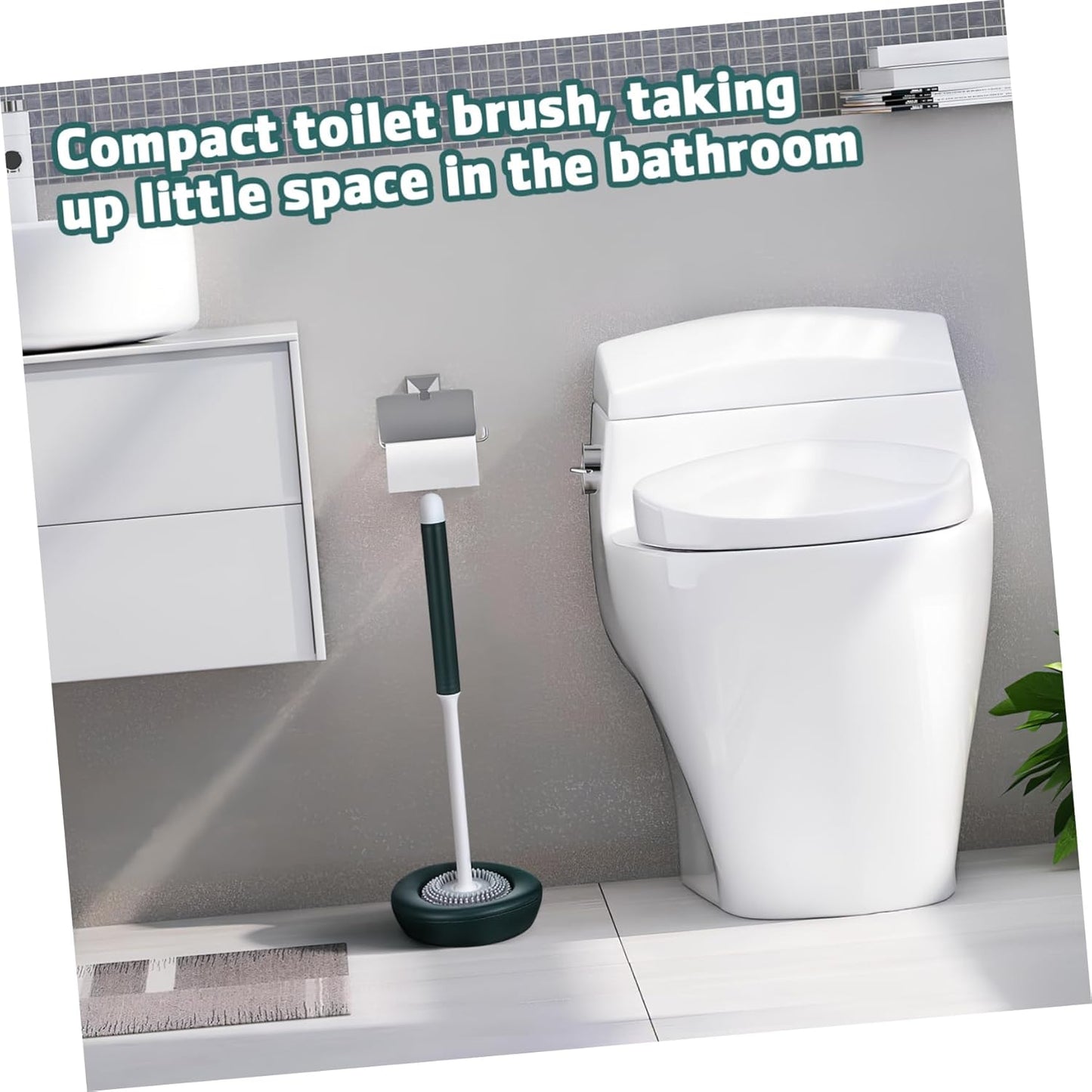 1Set Silicone Toilet Brush with Holder Toilet Scrubber for Effortless Cleaning Quick Drying Design Flexible Bristles for Toilet Maintenance