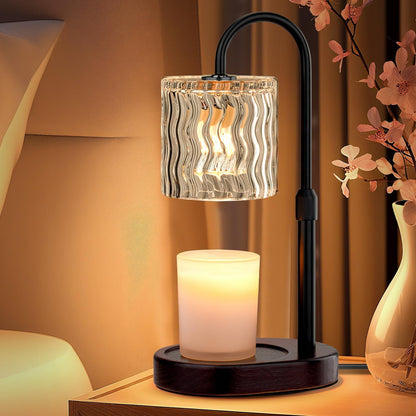 Candle Warmer Lamp Electric: Dimmable Timer Candles Warming Lamps - Height Adjustable Burner Jar - No Flame Scented Melts Wax - All Candle Jars Table Light Home Decor