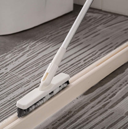 Grout Brush Scrubber with 51.2" Long Extendable Telescopic Handle Cleaning Brush with V-Shaped Bristles Built Scrub Brush Perfect for Bathroom,Kitchen,Tub,Tile,Hard-to-Reach Corners