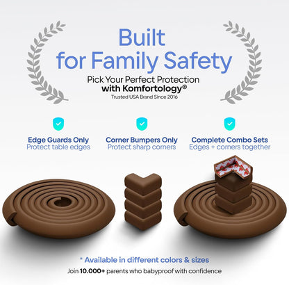 Premium 12ft Edge Protector for Baby, Odorless Foam Cushion with Strong Adhesive Tape, Non-Toxic to Baby Proof Corners and Edges, Wall Corner Protector & Desk Edge Cushion White