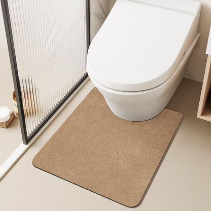 TYUU Bath Mat, Bathroom Rugs Non Slip Washable Thin Absorbent Quick Dry Bath Mat Fits Under Door Bathroom Floor Mat Perfect for Bath, Shower, or Sink 16"x24" Dark Grey