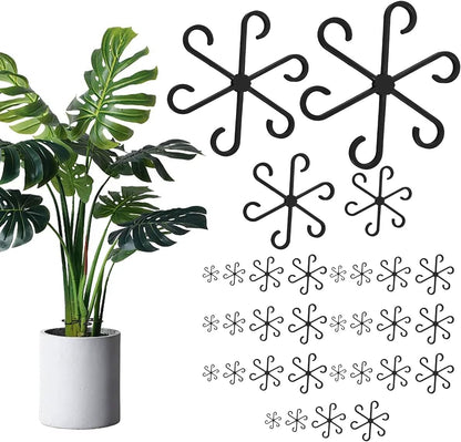Plant Stem Support for Indoor Outdoor, 16pcs Plastic Monstera Plant Support, 2026 New 4 Sizes Reusable Plant Stabilizer for Climbing Plants, Ivy, Roses, Pothos (16, Green)