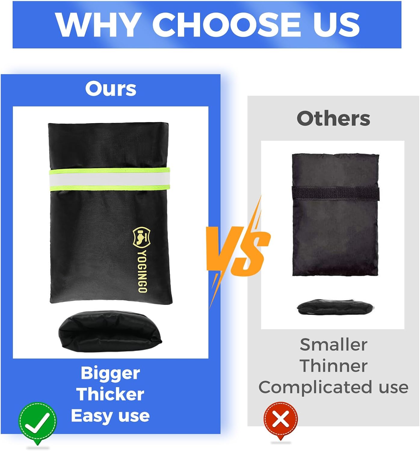 Outdoor Faucet Covers for Winter Freeze Protection, Hose Bib Covers for Winter, Water Spigot Cover Winter Insulated, 2 Pack 6.7" x 9.5" Pipe Insulation Cover Socks Outside Faucet Freeze Protector Blue