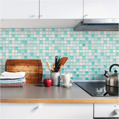 Yoillione Peel and Stick Backsplash for Kitchen: Self Adhesive Wall Tiles for Bathroom - Vinyl Thick Back Splash Tile (10, Light Coffee)