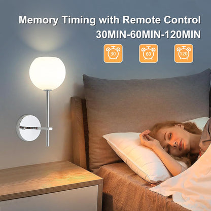 Brass Battery Operated Wall Sconces Set of 2, Rechargeable Wireless Wall Lights with Milky White Frosted Glass, 12 RGB and 3CCT Dimmable, Wall Lamps with Remote for Bedroom Living Room Hallway