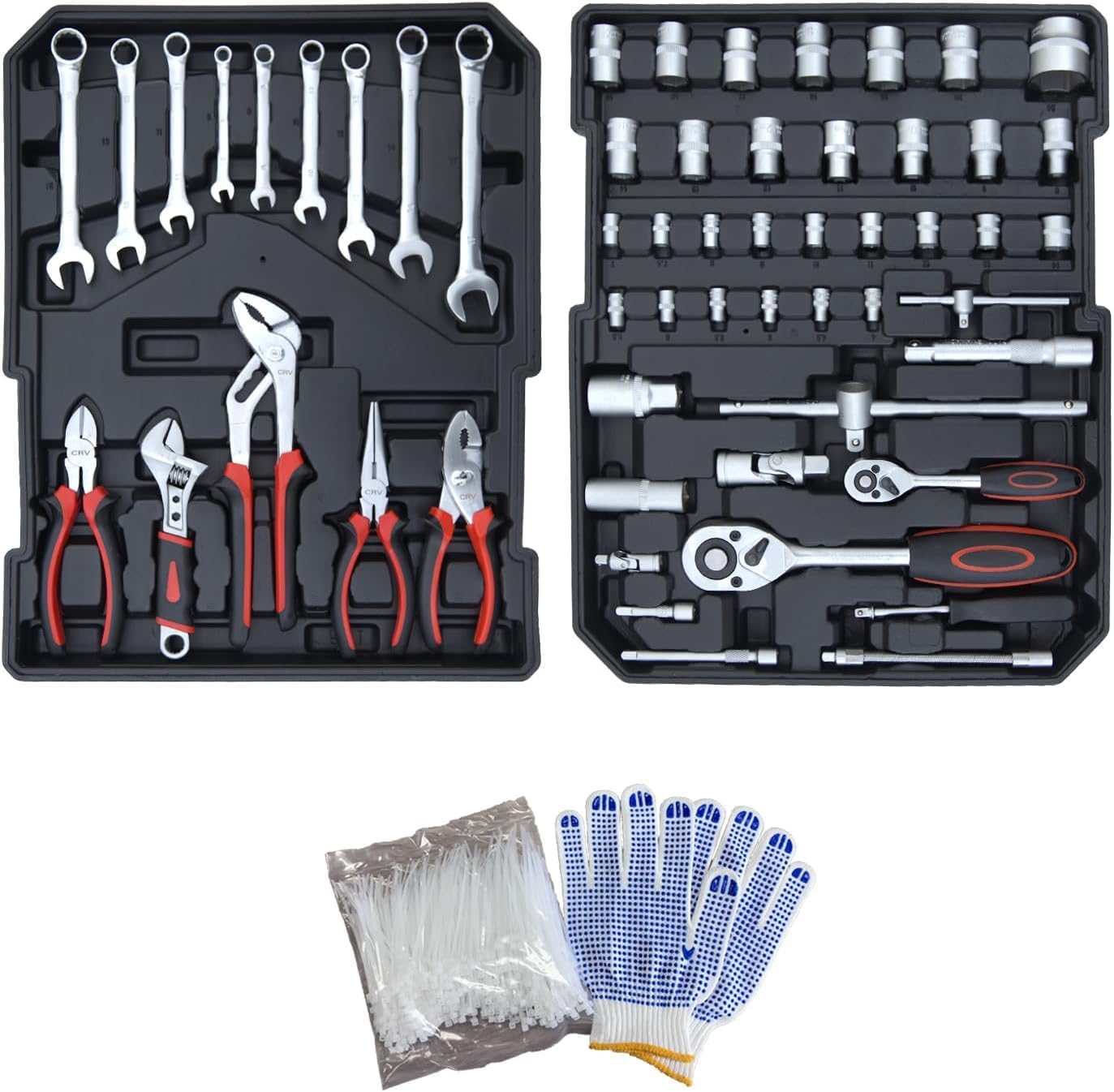 39-Piece Household Tools Kit - Portable and Essential Repair Set Ideal for Women, College Students, Home Use & More (39p-Pink)