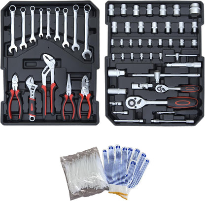 39-Piece Household Tools Kit - Portable and Essential Repair Set Ideal for Women, College Students, Home Use & More (39p-Pink)