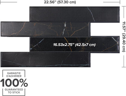 Smart Tiles Peel and Stick backsplash, Subway Teal Green, 11.55"x8.38" | Pack of 5 (2.8 sq ft), Glossy, Heat/Moisture Resistant, Low VOC, Kitchen/Bathroom, Renter Friendly, Made in Canada