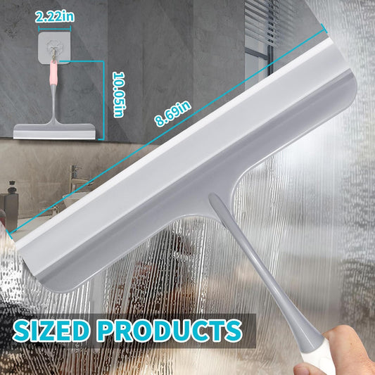 3PCS mini Squeegee Shower Squeegee Hanging Rubber Squeegee with Hook, Multipurpose Shower Squeegee for Glass Doors Window Squeegee (Regular Version)
