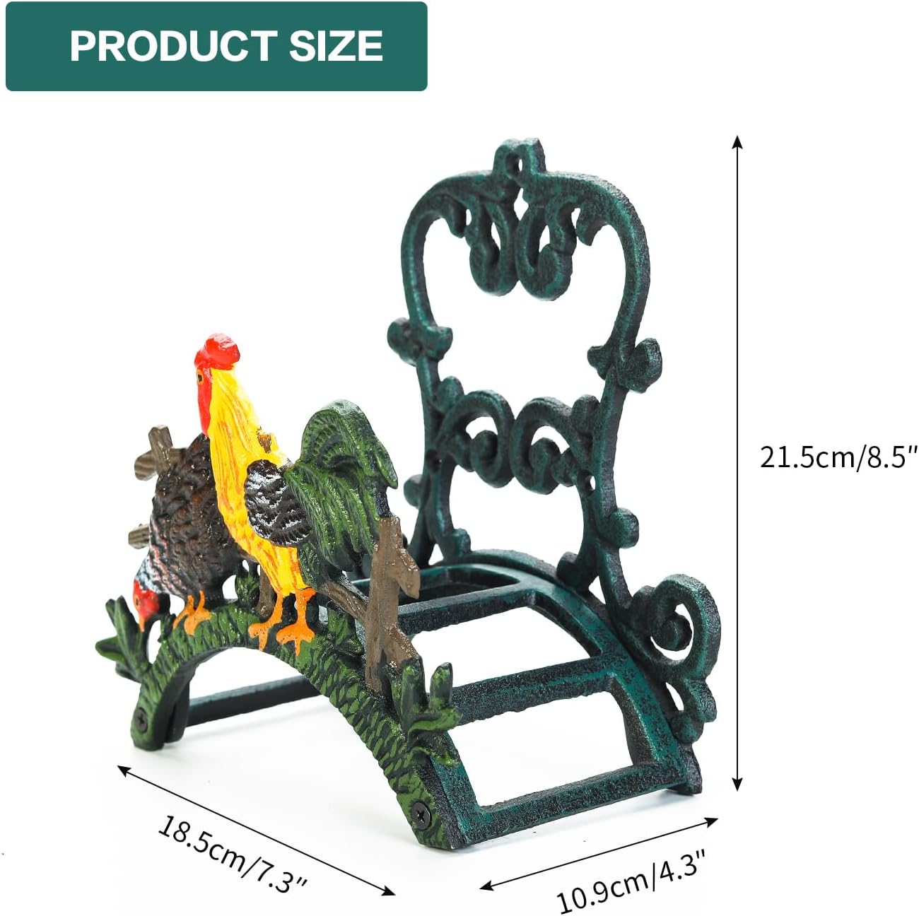 Sungmor Heavy Duty Cast Iron Hose Holder,Garden & Yard Decorative Birds Wall Mounted Hose Butler,Water Pipe Holds,Rack,Hanger,Antique Wall Decorations
