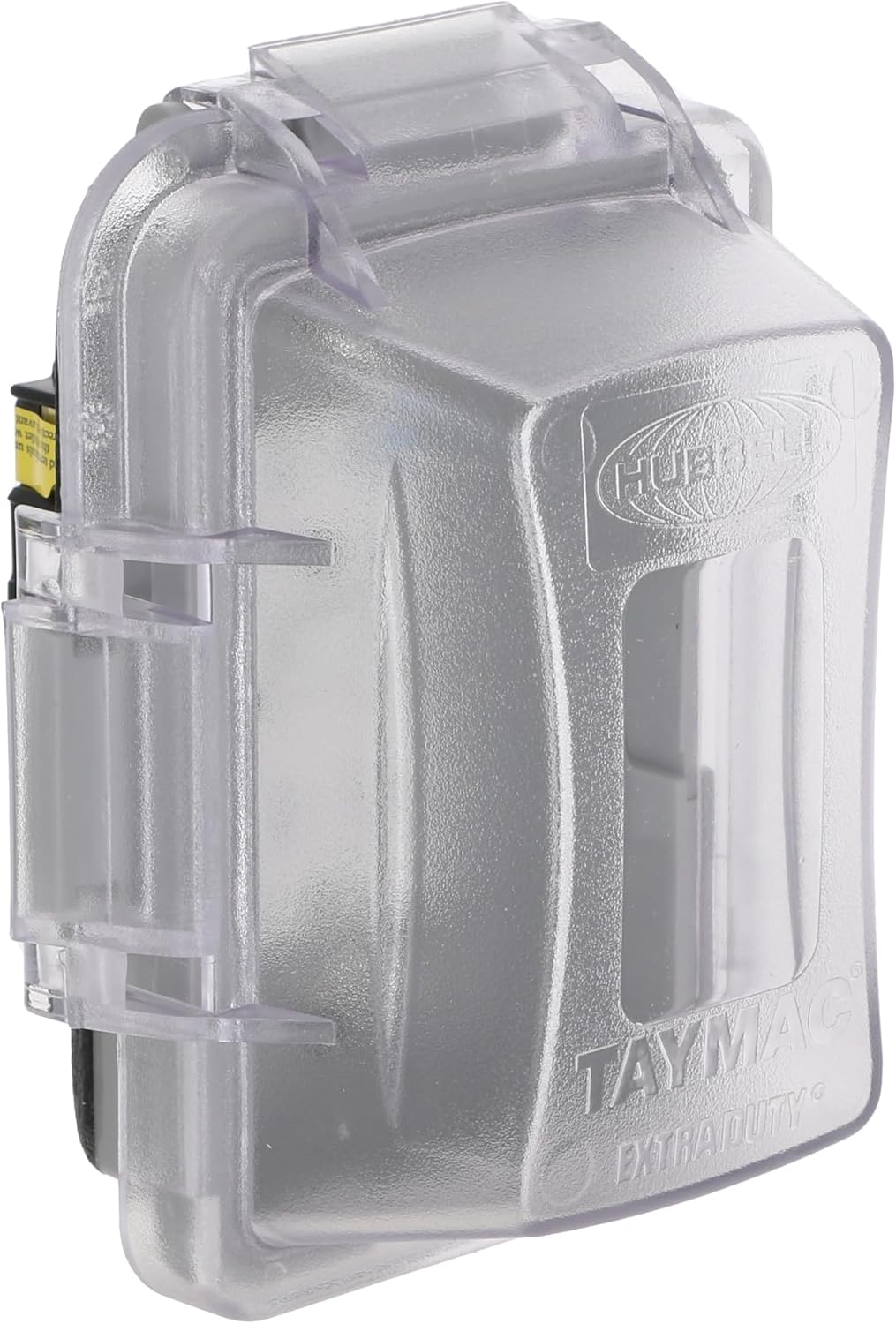 TAYMAC MKG420CS Nonmetallic Extra Duty Complete in-Use Cover 15 Amp WRTR Self Test GFCI Kit, 1-Gang, Clear/Gray