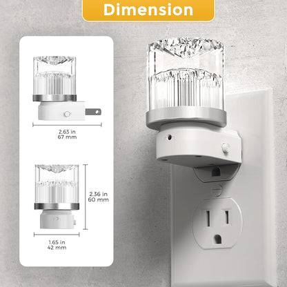 L LOHAS LED Night Light, Bubble Night Lights Plug into Wall,2 Pack 3000K/4000k/5000K Adjustable Color Temperature Night Light,Dimmable Nightlights with Dusk to Dawn Sensor for Rooms Bathroom Hallway