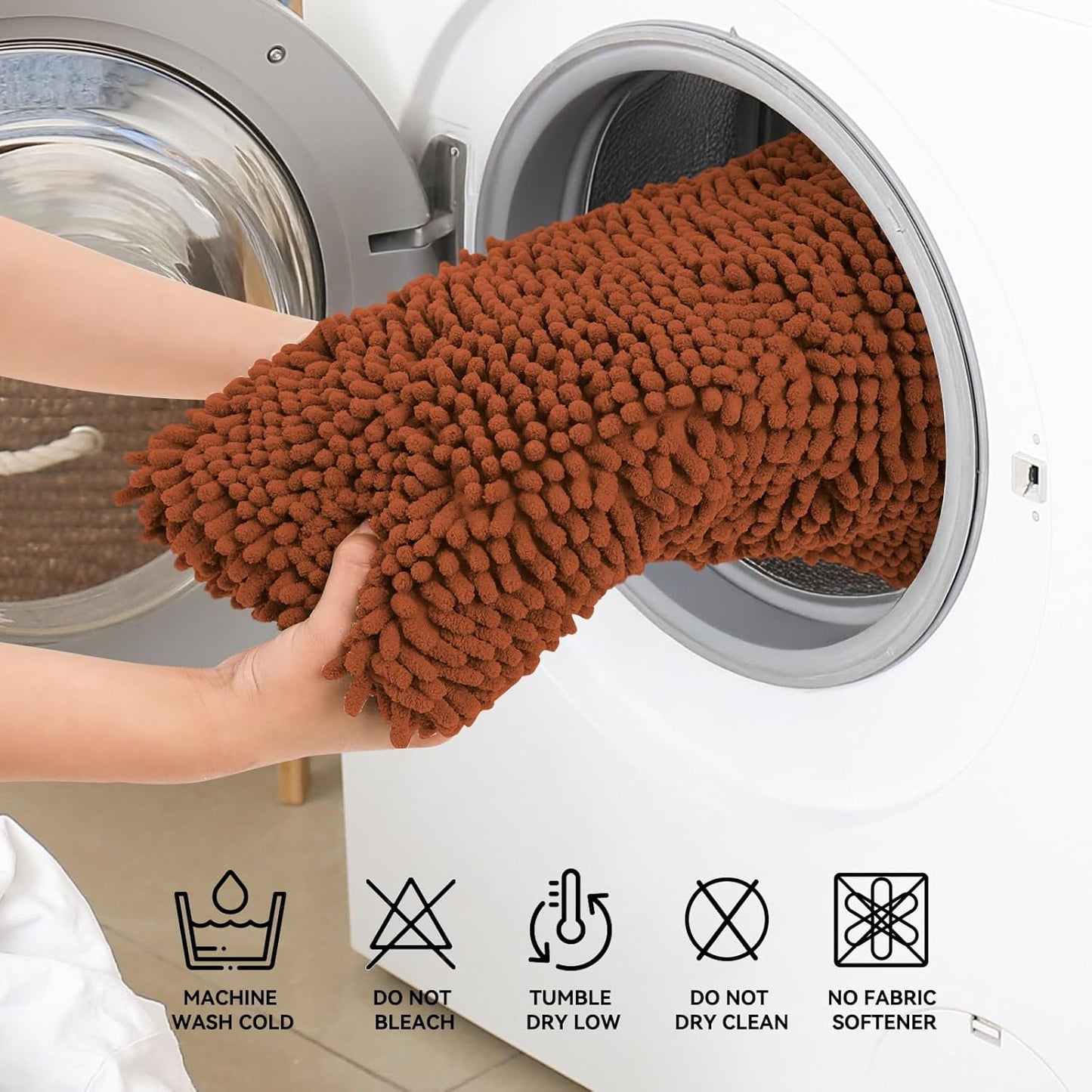 Bcoimo Bathroom Rugs 24x17, Bath Mats for Bathroom Non Slip with Rubber Backing,High Absorbent Microfiber Bath Rugs Quick Drying, Machine Washable, Durable Decor