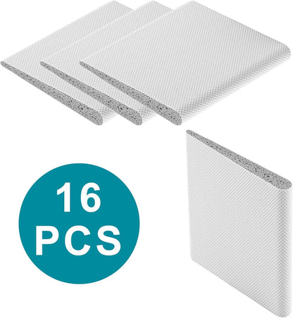 4 Pcs Door Corner Seals, Exterior Door Jamb Frame Seal, Self-Adhesive Wedge Draft Stoppers Foam Pads for Weather Stripping Noise Isolating (White)
