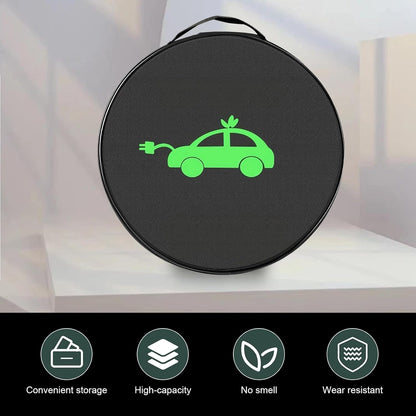 Charger Bag, Portable EV Charging Cable Bags, Waterproof Oxford Cloth Storage Bag for Charger, Jumper Cables, Cords (Rectangular)