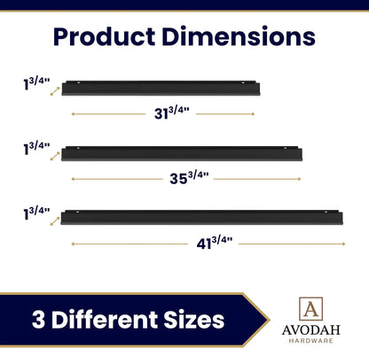 42 Inch Black, Adjustable Double Bubble Door Sweep for Exterior Doors, Under Door Seal with Drip Edge and Punched Drainage Channel, Pre-Notched for Weatherstripping, Trim-to-Fit Avodah Hardware