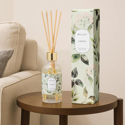 Airkeep Reed Diffuser Oil Set with Reed Sticks,Vanilla Aromatherapy Oil Scent Diffuser for Home Office Bathroom Decoration Perfume and Gifts 3.38 oz/100ml