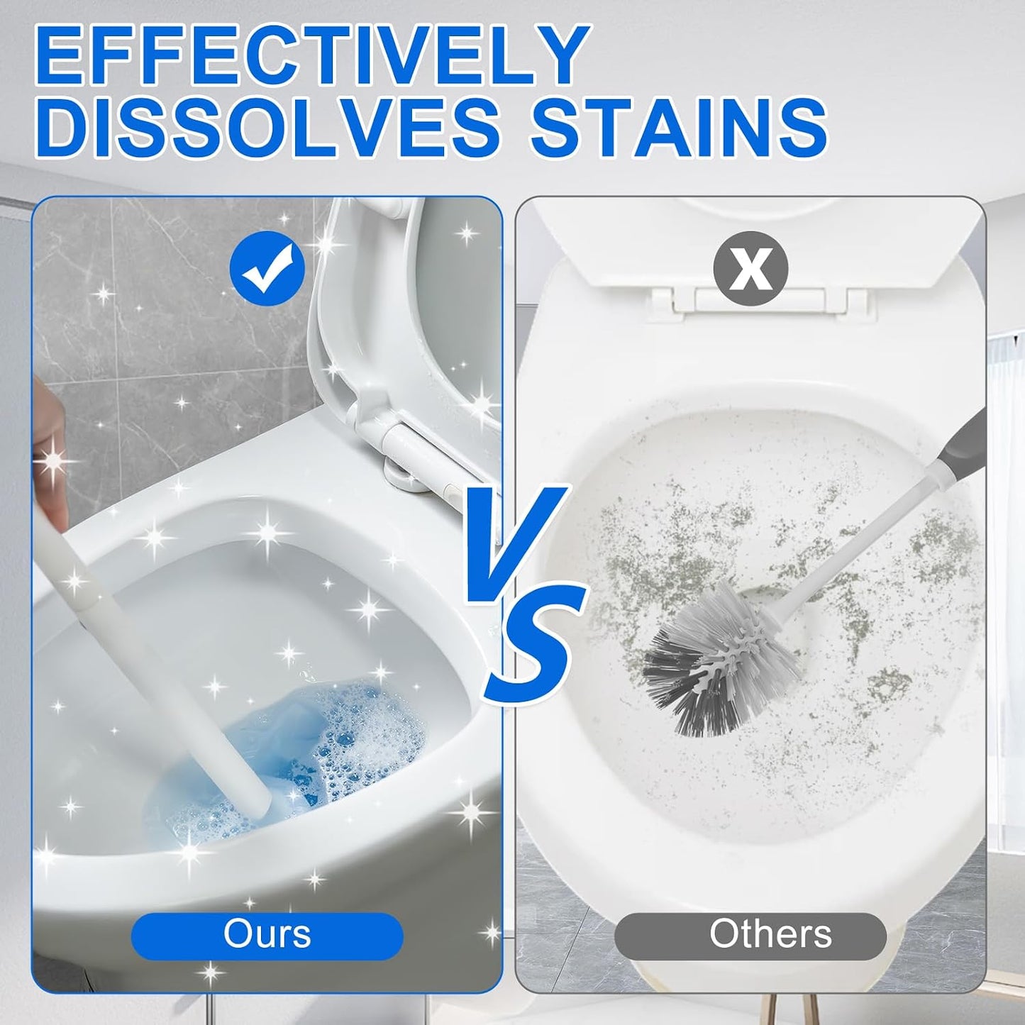 Disposable Toilet Brush and Holder Set, with 30 PCS Toilet Bowl Wand refills for Clorox.
