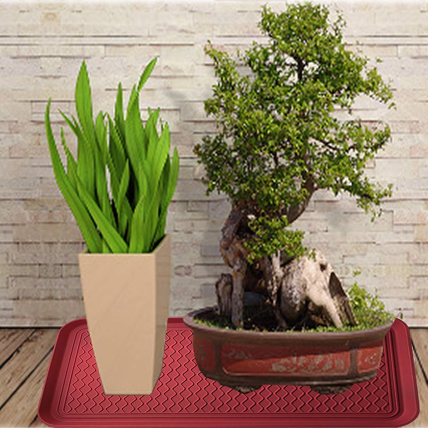 2 Pack Large Multifunctional Tray Mat Washable Indoor or Outdoor Tray Mat for Shoes Boots Plants Pots Paint Tins Pet Bowls Car Storage, 30 x 15 x 1.2 Inches