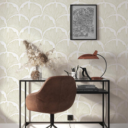 Tempaper x Novogratz Waverly Blue Feather Palm Removable Peel and Stick Wallpaper, 20.5 in X 16.5 ft, Made in The USA