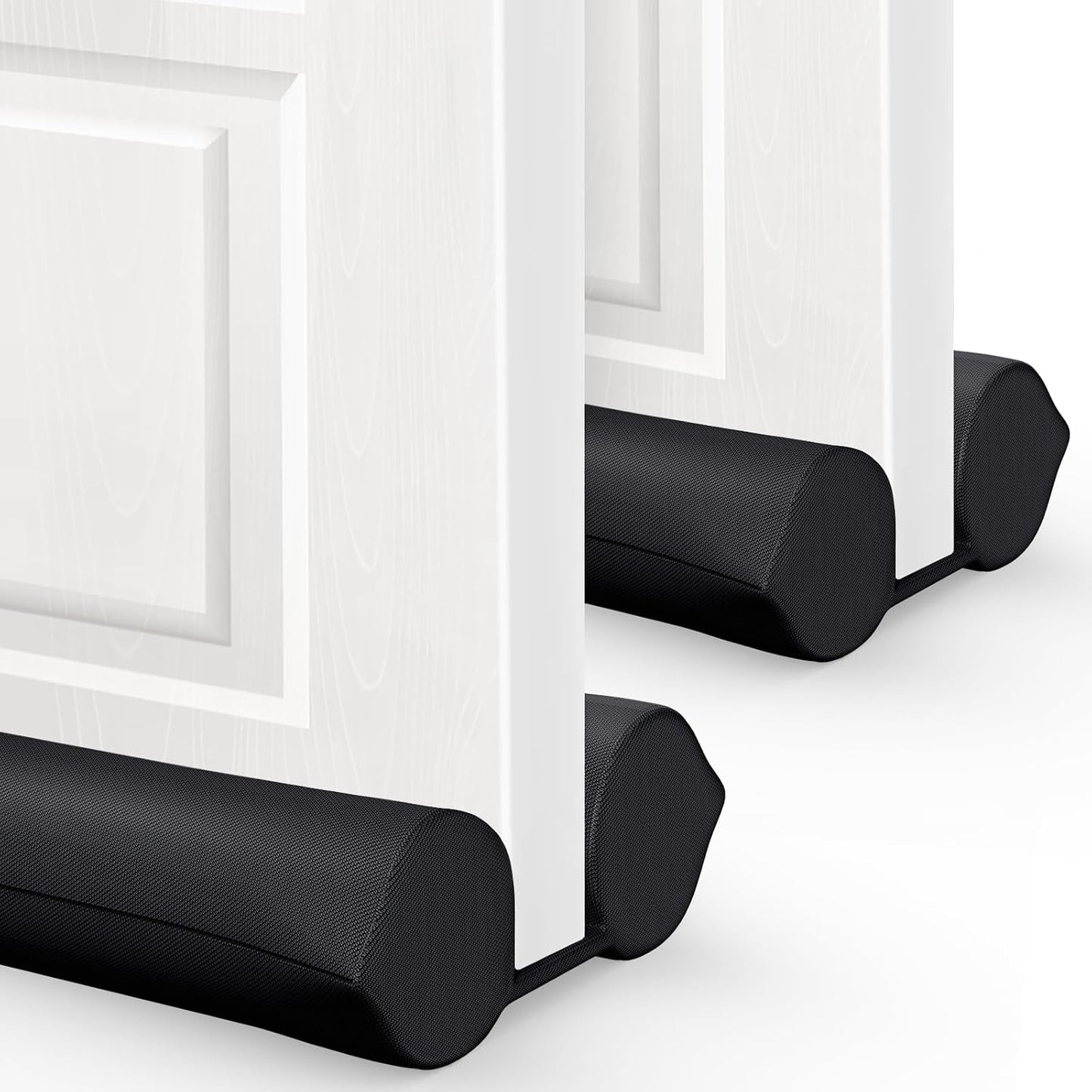 Comfyanno Under Door Draft Stopper - Bottom Door Seal & Gap Filler- Fits 30” to 36” Door, Block Noise, Sound, Air, Bugs, Dust, Easy to Install, Double Side Block, No Adhesive, Black