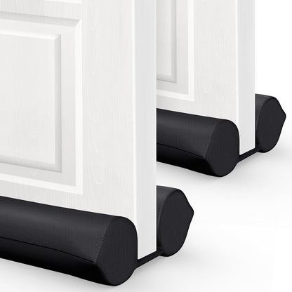 Comfyanno Under Door Draft Stopper - Bottom Door Seal & Gap Filler- Fits 30” to 36” Door, Block Noise, Sound, Air, Bugs, Dust, Easy to Install, Double Side Block, No Adhesive, Black