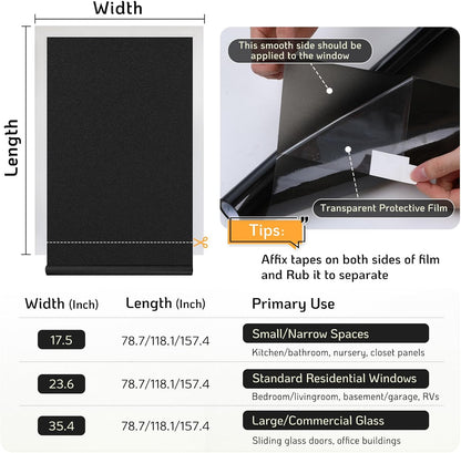 LUTE Window Privacy Film, Frosted Glass Window Film for Bathroom, Static Cling Removable Heat Control Glass Coverings, Non Adhesive Opaque Door Sticker for Home Office (Pure, 17.5" x 78.7")