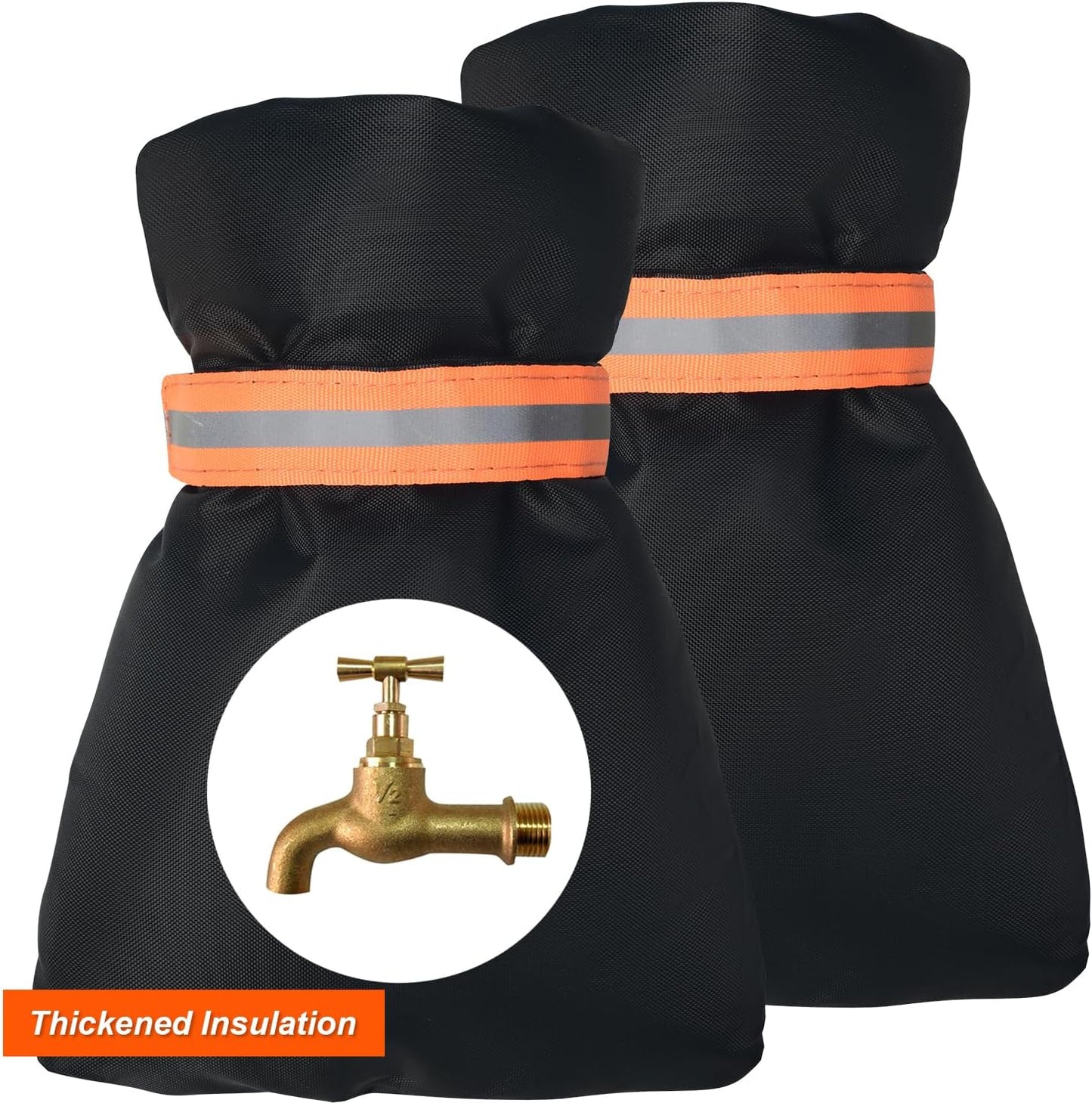 Outdoor Winter Faucet Hose bib Wall Taps Ouside Covers - 8.3”H x 6.7”W, Waterproof & Frost-Free for Winter Freeze Protection, Black, Gray (Gray, 2pcs)
