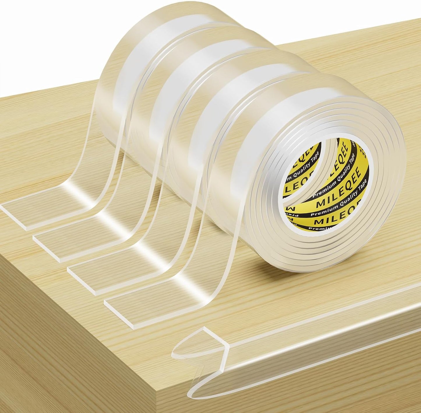 Clear Edge Protector Strip, 1.18in x 9.84FT, Sharp Edge Wrap Cover Tape, Self Adhesive Protective Bumper Corner Guards for Cabinet Door Desk Glass Table Bed Furniture, Kitchen Countertop, Waterproof