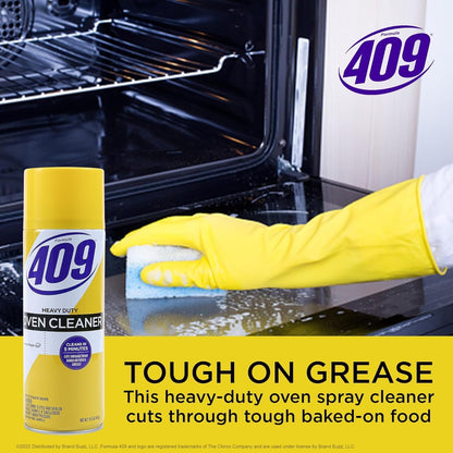 Formula 409 Heavy Duty Spray-On Oven Cleaner, Lemon Scent - Grill and Stove Top Cleaner Cuts Through Grease & Grime on Contact, A Powerful Clean You Can Trust, 14.5 Oz