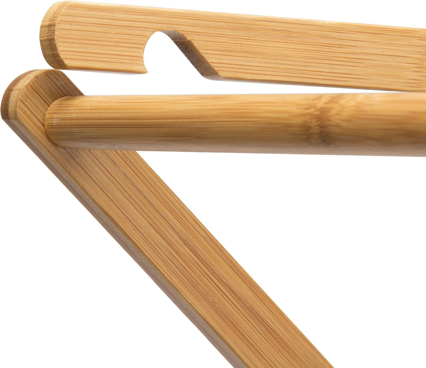 Household Essentials X-Frame Clothes Drying Rack, Stabile Wood Frame with Slanted Feet, Smooth Vinyl Wrapped Rods, 23.8 Feet of Hanging Space, Ready to Assemble, Flat Top, Natural