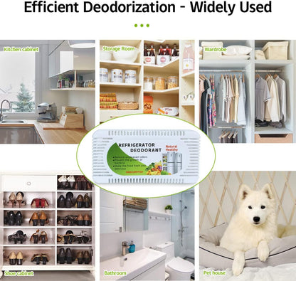 Refrigerator Deodorizer (6 Pack)-Fridge and Freezer Odor Eliminator,Natural Activated Charcoal Refrigerator Fight Odors