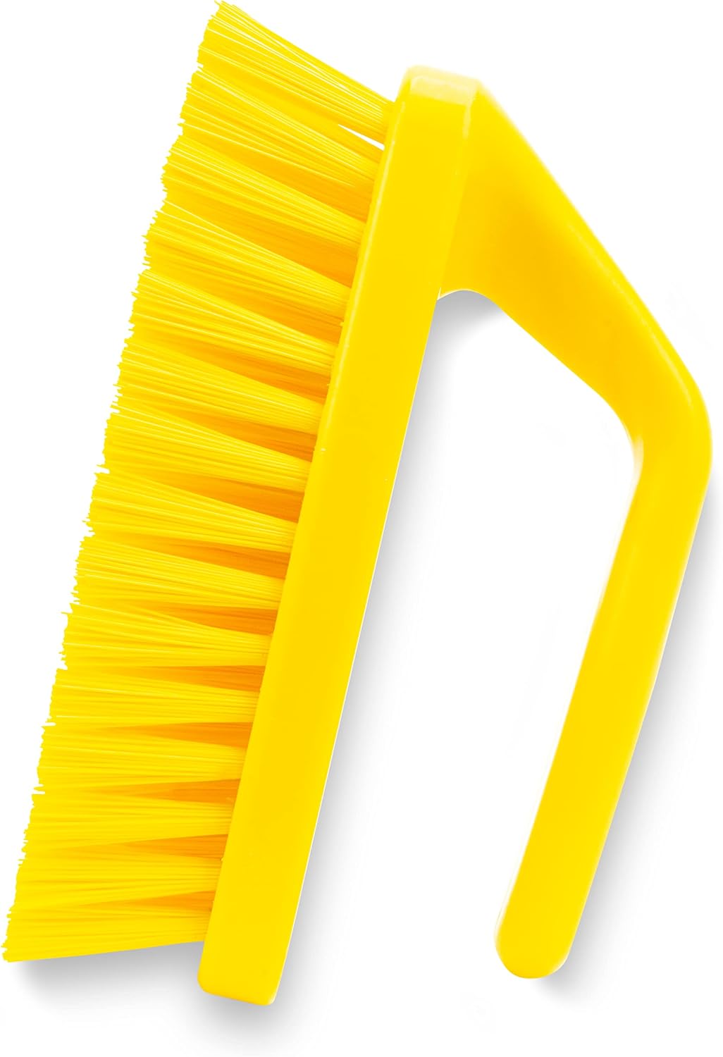 SPARTA Heavy Duty Scrub Brush, Hand Brush with Iron Shape Handle Design for Scrubbing Kitchen Pots and Pans or Bathroom Sink and Shower, 6 Inches, Black, Twin
