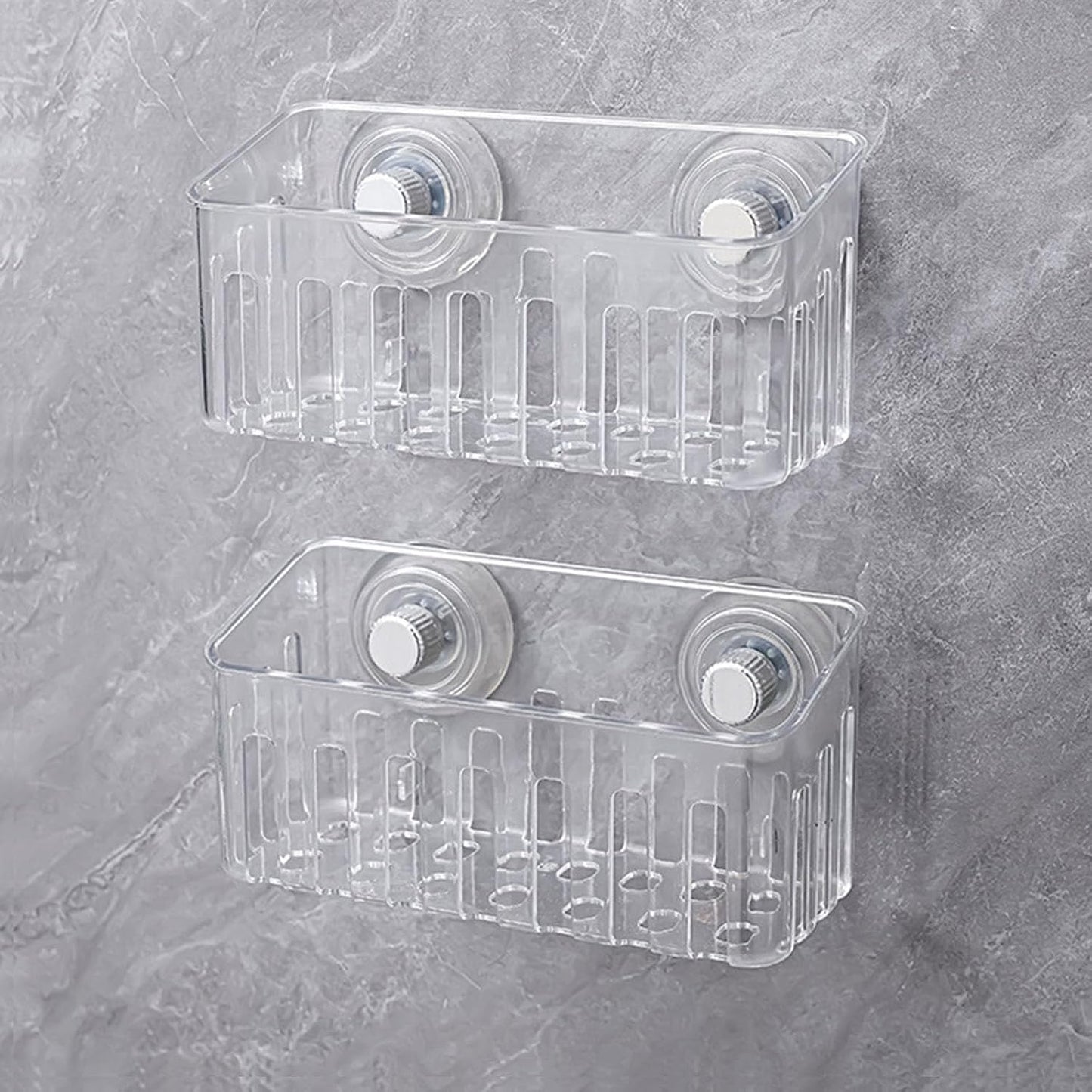 Multifunctional suction cup sink organizer for sponge dinnerware cloth with quick drying design and space saving sink organizer