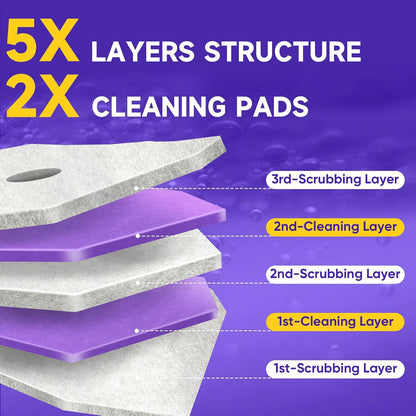 30Ct Aromative Toilet Brush Refills, Toilet Bowl Cleaner Refills, Double-Layer Cleaning Pads Added, Disposable Refill Heads for Toilet Bowl Cleaner Wands，Lemon, Blue Ocean, Lavender （Patented）