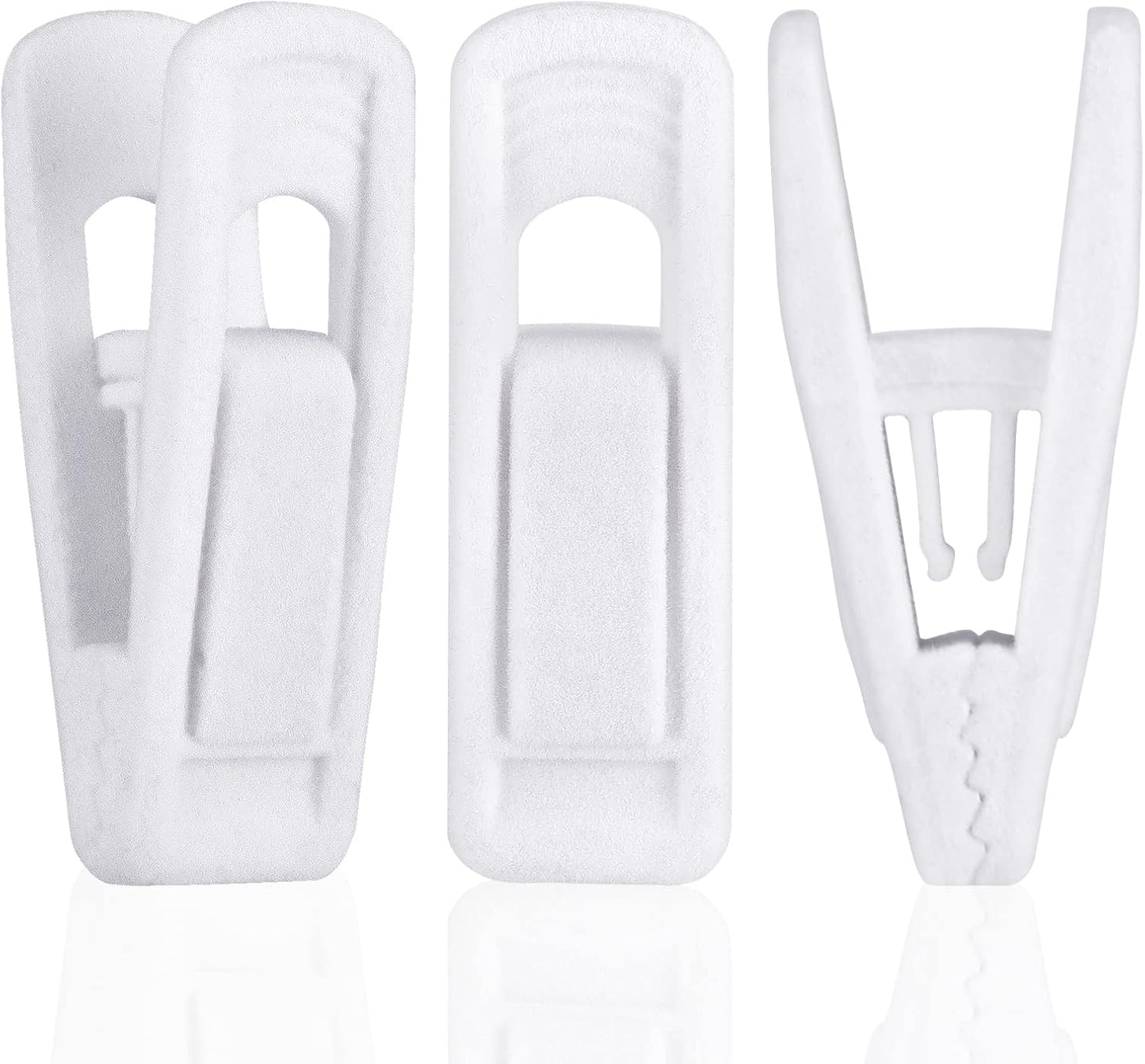 Tinfol Velvet Hanger Clips, 24 Pack Black Pants Hangers Clips, Large Opening Clothes Pin, Strong Finger Flocked Clip Perfect for Use with Slim-line Clothes Velvet Hanger