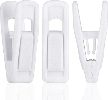 Tinfol Velvet Hanger Clips, 24 Pack Black Pants Hangers Clips, Large Opening Clothes Pin, Strong Finger Flocked Clip Perfect for Use with Slim-line Clothes Velvet Hanger
