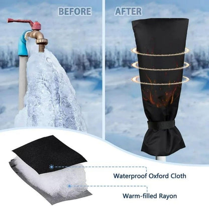 Outdoor Water Faucet Cover for Winter, 25" x 13" Outside Thickened Yard Spigot Cover for Winter Freeze Protection, Reusable Waterproof Faucet Socks