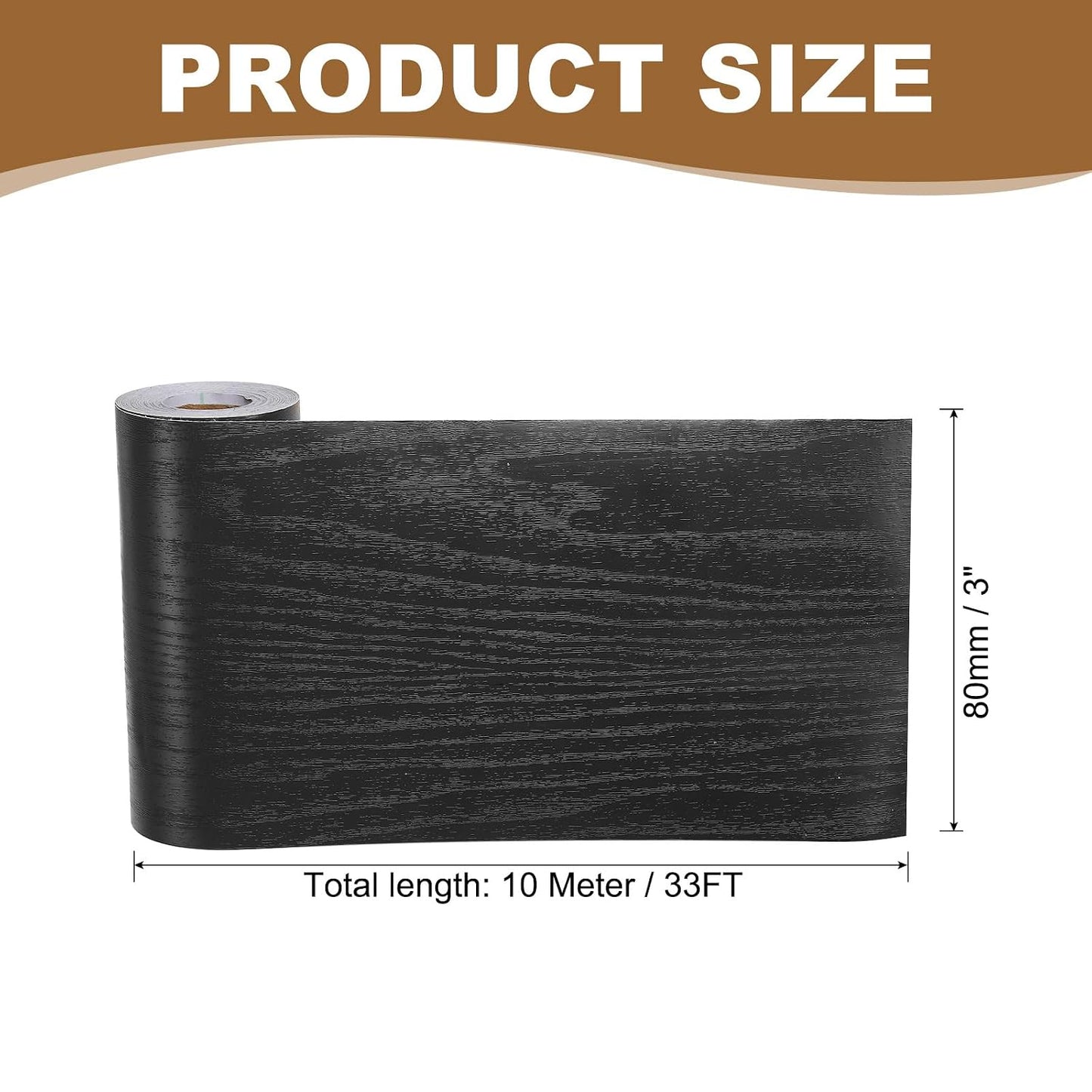 PATIKIL Self Adhesive Wood Grain Repair Tape 33'x 3", Multi-Use Realistic Wood Grain Repair Patch for Furniture Floor Door Table Chair Windows Handicraft DIY, Yellow Teak
