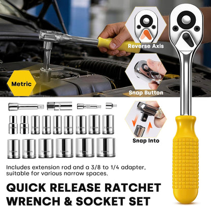Enventor Tool Set, 231 Piece Home Tool Kit with Toolbox, Combination Wrench and Hand Tools for Home Repairs, Auto Maintenance, DIY & General Use, Household Repair Tools for Men & Women